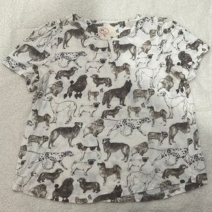 Anthropologie 52 Conversations Dog T Shirt Size S